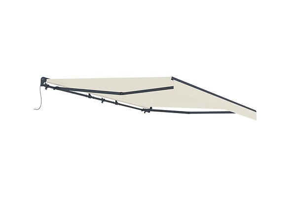 CAZEBOO - Cazeboo Store banne motorisé semi-coffre FAZZIO 4x3 m- Toile premium 320g/m2 Beige - large