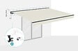 CAZEBOO - Cazeboo Store banne motorisé semi-coffre FAZZIO 4x3 m- Toile premium 320g/m2 Beige - vignette