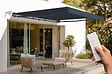 CAZEBOO - Cazeboo Store banne motorisé semi-coffre FAZZIO 4x3 m - Toile premium 320g/m2 Gris - vignette