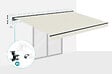 CAZEBOO - Cazeboo Store banne motorisé semi-coffre FAZZIO 5x3 m - Toile premium 320g/m2 Beige - vignette