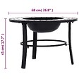 VIDAXL - vidaXL Foyer mosaïque Noir et blanc 68 cm Céramique - vignette
