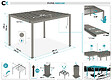 CAZEBOO - Cazeboo Pergola bioclimatique autoportée 3x2,5 PIANA aluminium taupe - lames orientables - vignette