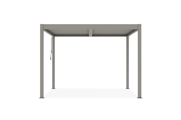 CAZEBOO - Cazeboo Pergola bioclimatique autoportée 3x2,5 PIANA aluminium taupe - lames orientables - large