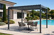 CAZEBOO - Cazeboo Pergola bioclimatique autoportée PIANA 3x2m aluminium gris - lames orientables - vignette