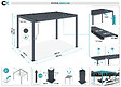 CAZEBOO - Cazeboo Pergola bioclimatique autoportée PIANA 3x2m aluminium gris - lames orientables - vignette