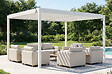 CAZEBOO - Cazeboo Pergola bioclimatique autoportée PIANA 4x3 m aluminium blanc - lames orientables - pergola autoportée 3x4 m - vignette