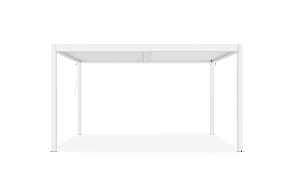 CAZEBOO - Cazeboo Pergola bioclimatique autoportée PIANA 4x3 m aluminium blanc - lames orientables - pergola autoportée 3x4 m - large