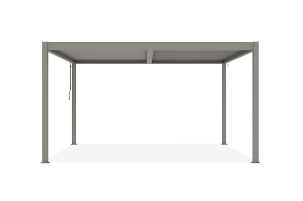 CAZEBOO - Cazeboo Pergola bioclimatique autoportée PIANA 4x3 m aluminium taupe - Lames orientables - large