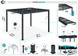 CAZEBOO - Cazeboo Pergola bioclimatique autoportée PIANA 3x2,5 m aluminium gris - lames orientables - vignette
