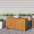 VIDAXL - vidaXL Boîte de rangement de jardin avec roues 113x50x58cm Bois acacia - vignette
