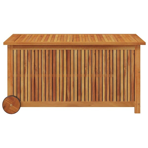 VIDAXL - vidaXL Boîte de rangement de jardin avec roues 113x50x58cm Bois acacia - large