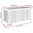 VIDAXL - vidaXL Boîte de rangement de jardin avec roues 113x50x58cm Bois acacia - vignette