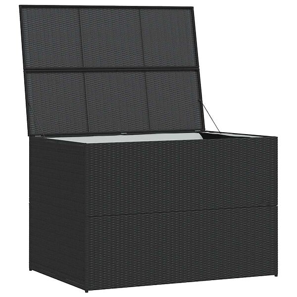 VIDAXL - vidaXL Boîte de rangement de jardin noir 150x100x100 cm résine tressée - large
