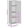 VIDAXL - vidaXL Armoire de rangement jardin Gris 59x40x180 cm Résine tressée - vignette