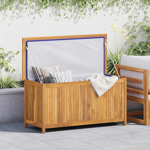 VIDAXL - vidaXL Boîte de jardin 114x50x58 cm Bois massif de teck - large