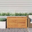 VIDAXL - vidaXL Boîte de rangement jardin et sac 114x50x58 cm bois massif teck - vignette