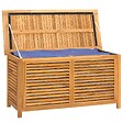 VIDAXL - vidaXL Boîte de rangement jardin et sac 114x50x58 cm bois massif teck - vignette