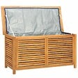 VIDAXL - vidaXL Boîte de rangement jardin et sac 114x50x58 cm bois massif teck - vignette