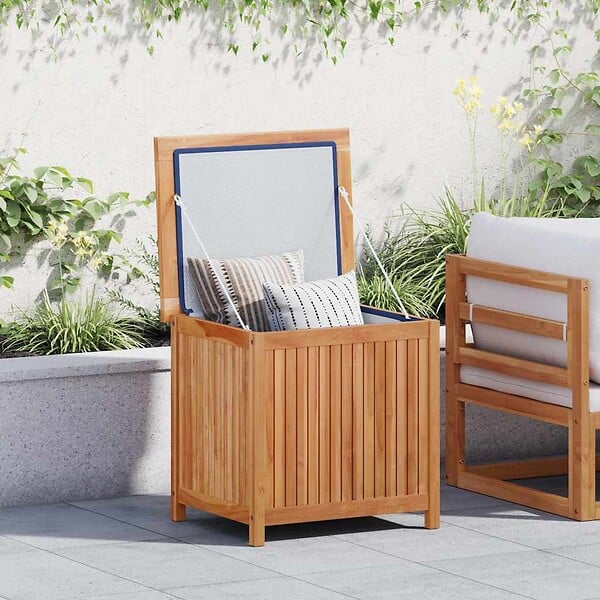 VIDAXL - vidaXL Boîte de rangement de jardin 60x50x58 cm Bois de teck solide - large