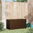 VIDAXL - vidaXL Boîte de rangement de jardin marron 120x50x60 cm résine tressée - vignette