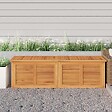 VIDAXL - vidaXL Boîte de rangement jardin et sac 175x50x55 cm bois massif teck - vignette