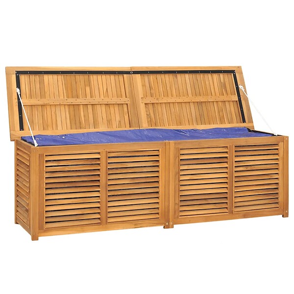 VIDAXL - vidaXL Boîte de rangement jardin et sac 175x50x55 cm bois massif teck - large