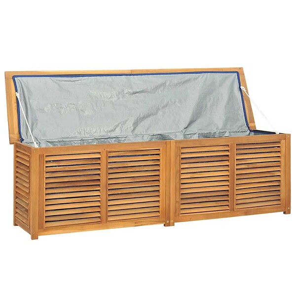 VIDAXL - vidaXL Boîte de rangement jardin et sac 175x50x55 cm bois massif teck - large