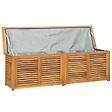 VIDAXL - vidaXL Boîte de rangement jardin et sac 175x50x55 cm bois massif teck - vignette