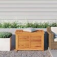 VIDAXL - vidaXL Boîte de rangement de jardin et sac 90x50x58cm bois massif teck - vignette
