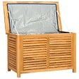 VIDAXL - vidaXL Boîte de rangement de jardin et sac 90x50x58cm bois massif teck - vignette