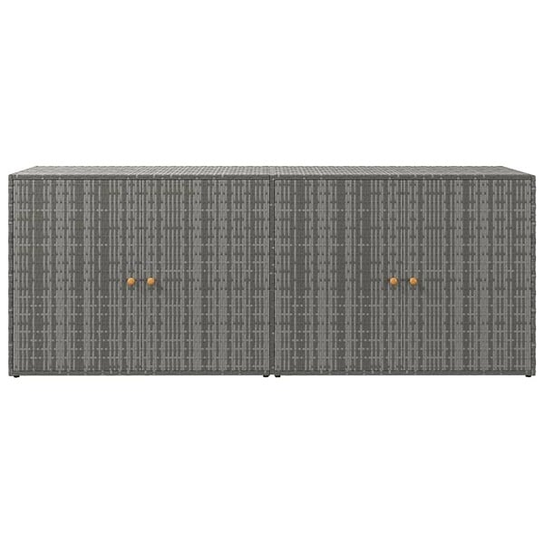 VIDAXL - vidaXL Armoire de rangement jardin Gris 198x55,5x80 cm Résine tressée - large