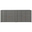 VIDAXL - vidaXL Armoire de rangement jardin Gris 198x55,5x80 cm Résine tressée - vignette