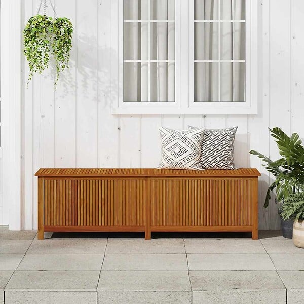 VIDAXL - vidaXL Boîte de rangement de jardin 200x50x58 cm Bois d'acacia solide - large