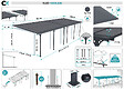 CAZEBOO - Cazeboo Pergola/Carport adossée 30m² KLEO 10x3 m gris - toit terrasse en aluminium et polycarbonate - vignette