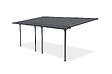 CAZEBOO - Cazeboo Pergola/Carport adossée 18m² KLEO 6x3 m gris - toit terrasse en aluminium et polycarbonate - vignette