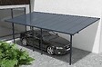 CAZEBOO - Cazeboo Pergola/Carport adossée 18m² KLEO 6x3 m gris - toit terrasse en aluminium et polycarbonate - vignette