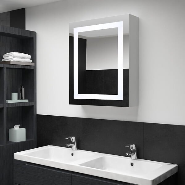 VIDAXL - vidaXL Armoire de salle de bain à miroir LED 50x13x70 cm - large