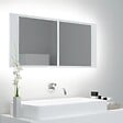 VIDAXL - vidaXL Armoire salle de bain à miroir LED Blanc 100x12x45 cm Acrylique - vignette