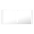 VIDAXL - vidaXL Armoire salle de bain à miroir LED Blanc 100x12x45 cm Acrylique - vignette