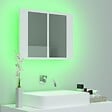 VIDAXL - vidaXL Armoire salle de bain à miroir LED Blanc 60x12x45 cm Acrylique - vignette