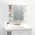 VIDAXL - vidaXL Armoire à miroir avec LED Blanc 70x16,5x60 cm - vignette
