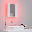 VIDAXL - vidaXL Armoire salle de bain à miroir LED Blanc 40x12x45 cm Acrylique - vignette