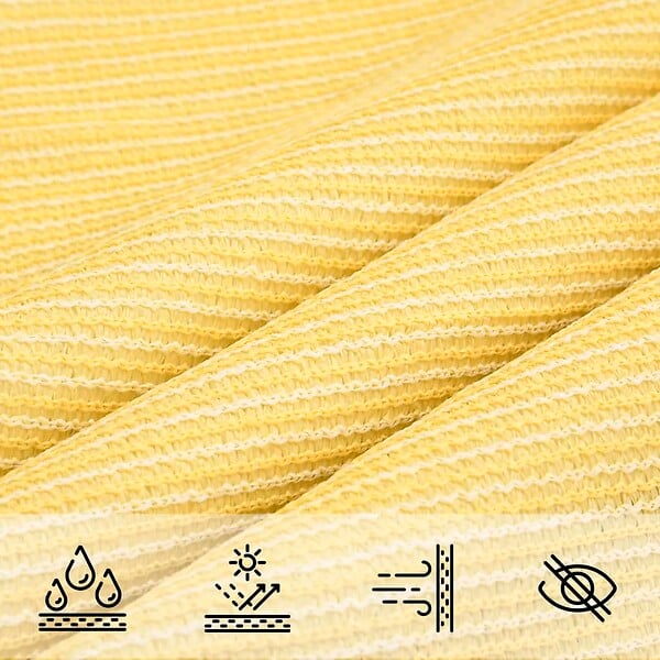 VIDAXL - vidaXL Voile d'ombrage 160 g/m² Beige 3x6 m PEHD - large