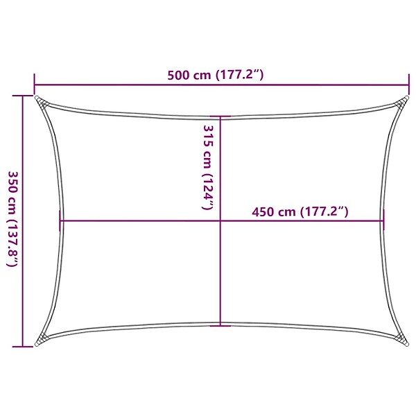 VIDAXL - vidaXL Voile d'ombrage 160 g/m² Crème 3,5x5 m PEHD - large