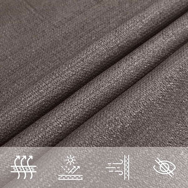 VIDAXL - vidaXL Voile d'ombrage 160 g/m² Anthracite 3x3 m PEHD - large