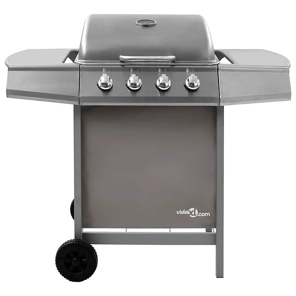 VIDAXL - vidaXL Barbecue gril à gaz avec 4 brûleurs argenté - large