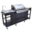 VIDAXL - vidaXL Barbecue de cuisine d'extérieur Montana 4 brûleurs - vignette