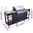 VIDAXL - vidaXL Barbecue de cuisine d'extérieur Montana 4 brûleurs - vignette