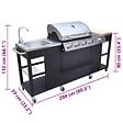 VIDAXL - vidaXL Barbecue de cuisine d'extérieur Montana 4 brûleurs - vignette