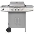 VIDAXL - vidaXL Barbecue à gaz 4 + 1 zone de cuisson Argenté - vignette